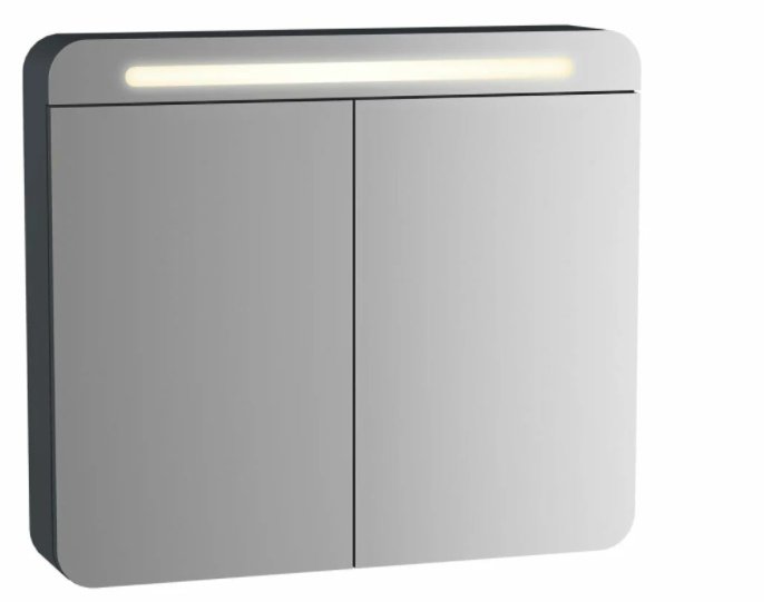 Vitra Sento Aydınlatmalı Dolaplı Ayna 80 cm Mat Antrasit,61680